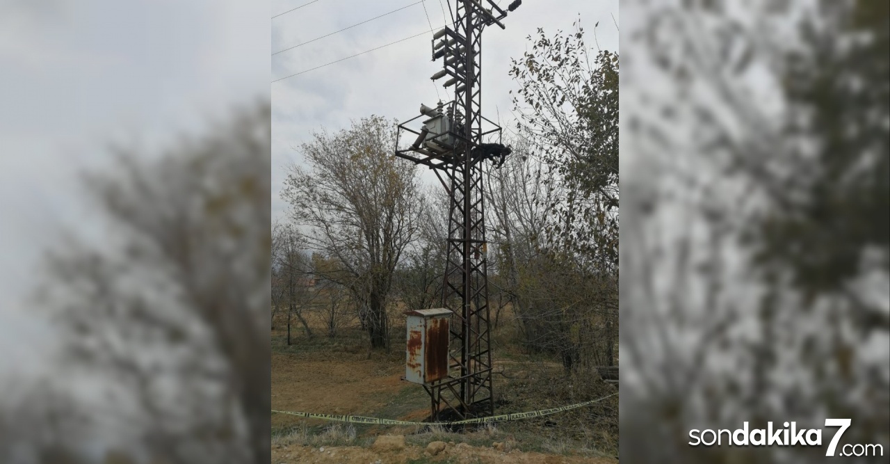 Trafo üzerinde yanmış halde bulundu