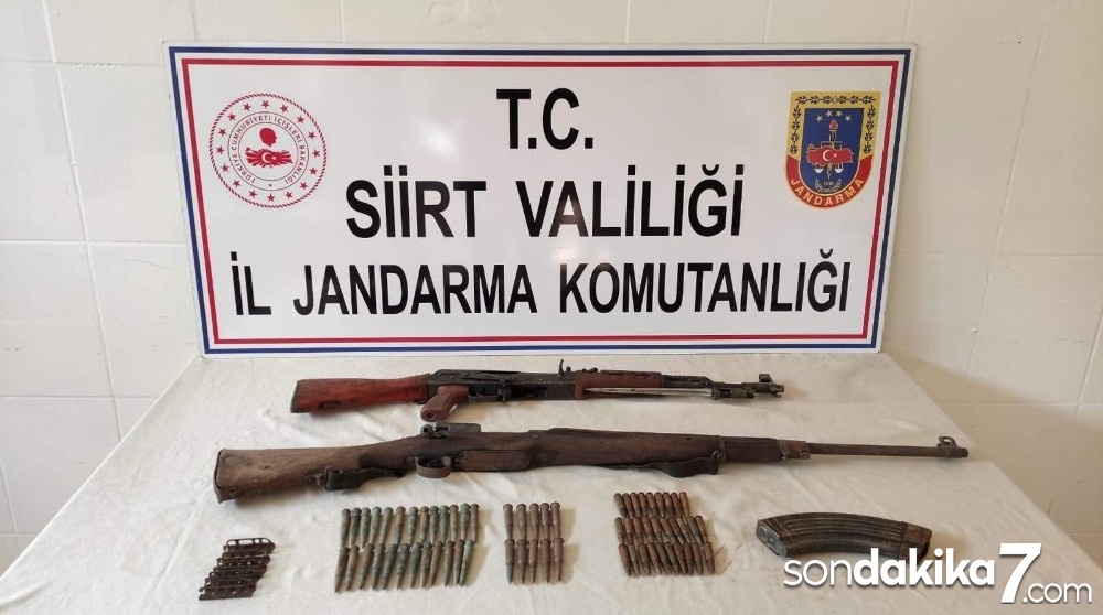 Siirt’te PKK’lı teröristlere ait mühimmat ele geçirildi