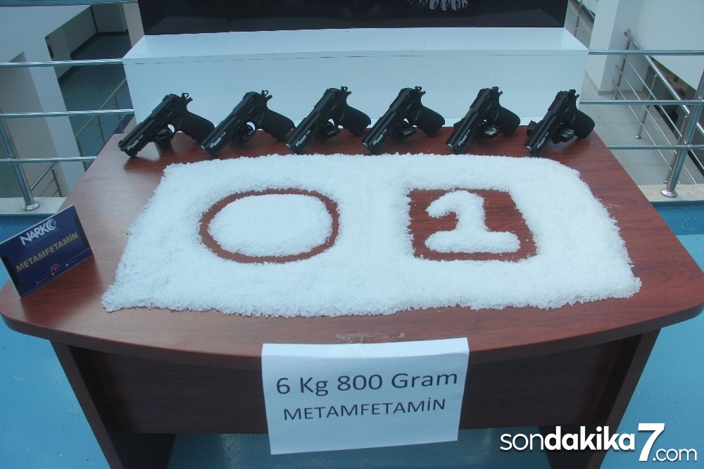 Sofra bezinden 6 kilo 800 gram metamfetamin çıktı