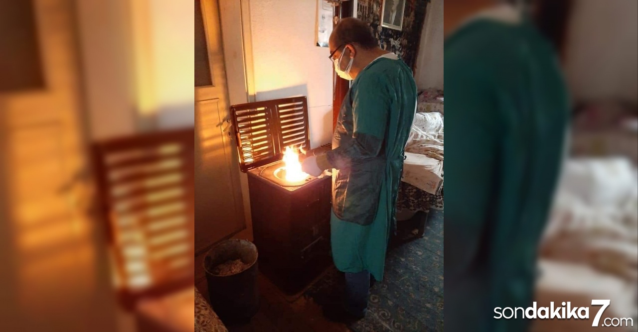 Sağlık memurundan insanın içini ısıtan hareket