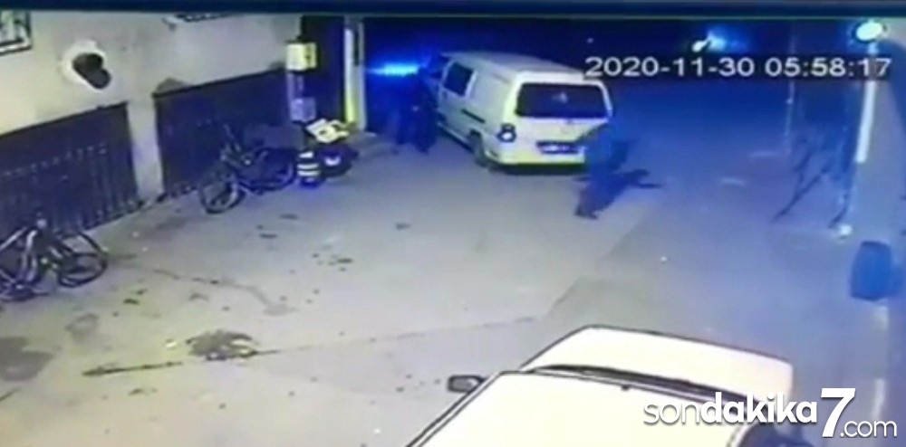 Arabasını çalan hırsızı böyle kovaladı