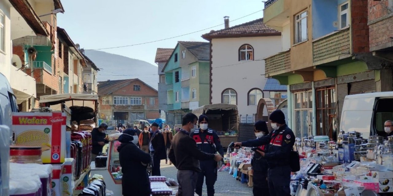 Jandarma Ekiplerinden Drone İle Maske Denetimi