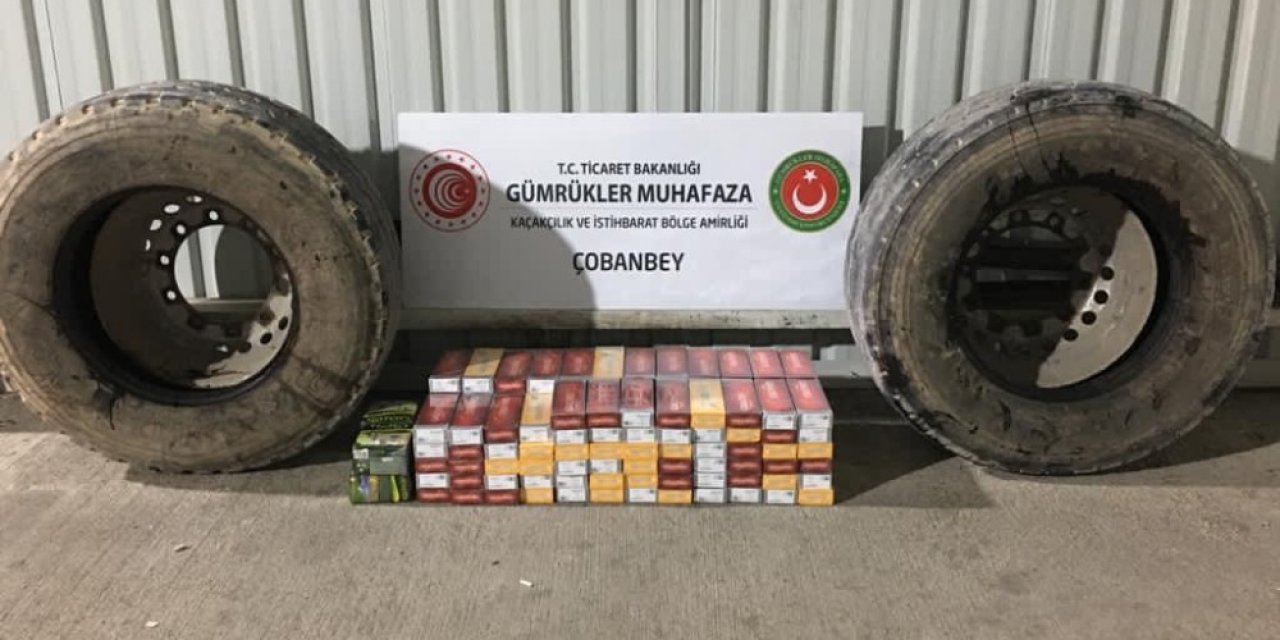 Kilis’te Tır Lastiğinde Sigara Kaçakçılığı