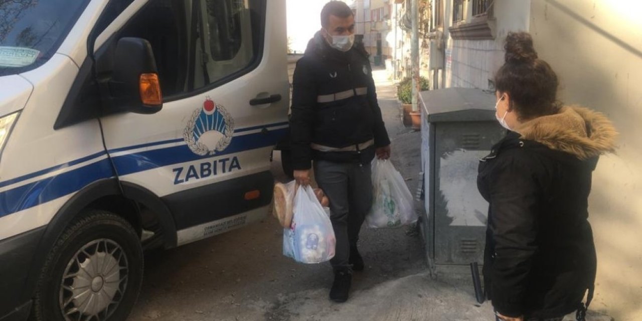Osmangazi Zabıtasından Karantinadaki Ailelere Alışveriş Desteği