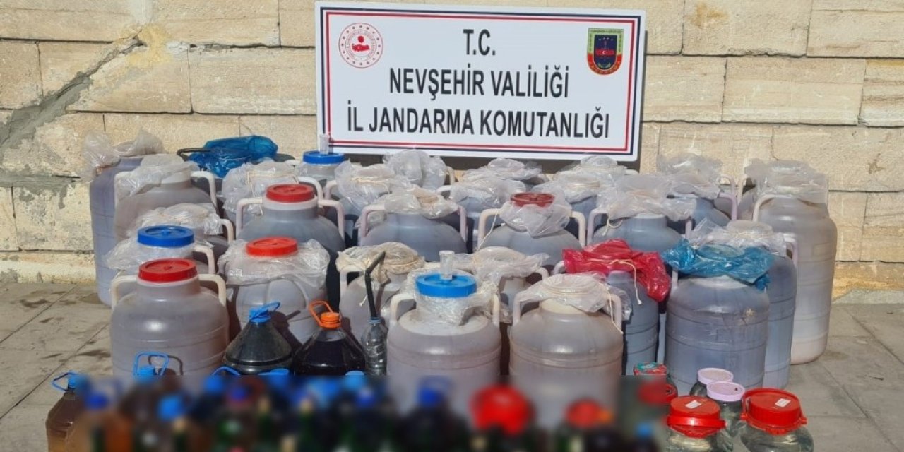 Ürgüp’te 1 Ton 739 Litre Kaçak İçki Ele Geçirildi