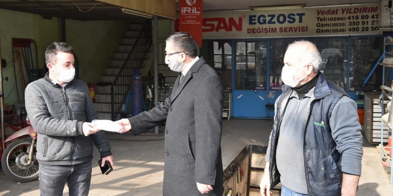 Başkan Öz’den Sanayi Esnafına Maske