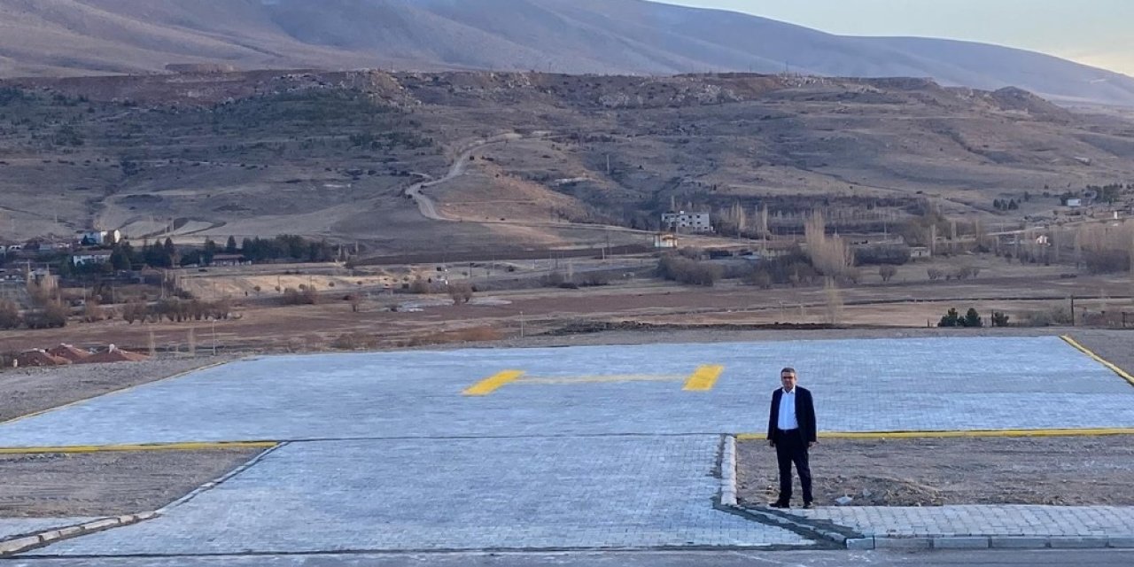 Pınarbaşı’da Hasta Sevkini Rahatlatan Helikopter Pisti