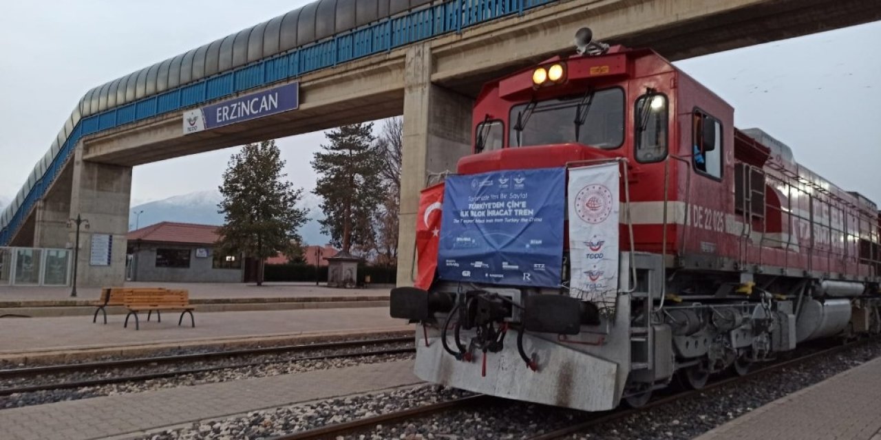 Türkiye’den Çin’e Giden İlk İhracat Treni Erzincan’dan Geçti