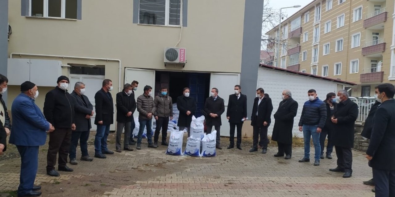 Sungurlu’da Çiftçi’ye 2.5 Ton Fiği Dağıtıldı