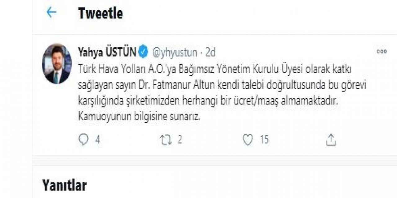 Thy’den "fatmanur Altun" İddialarına Yanıt