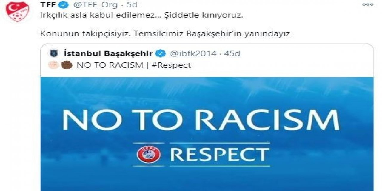 Tff: "konunun Takipçisiyiz, Başakşehir’in Yanındayız"