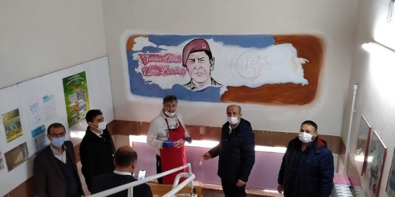 Konya’da İlkokulların Duvarları Çizimlerle Süsleniyor