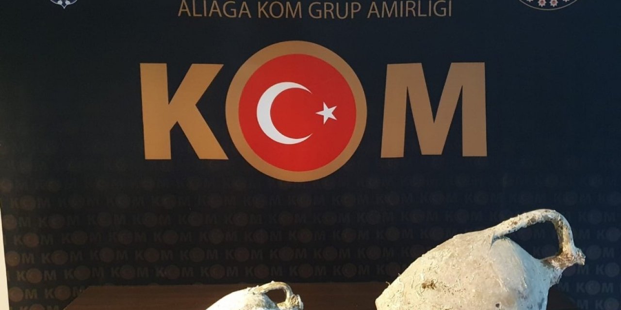 Aliağa’da Tarihi Eser Kaçakçısına Operasyon