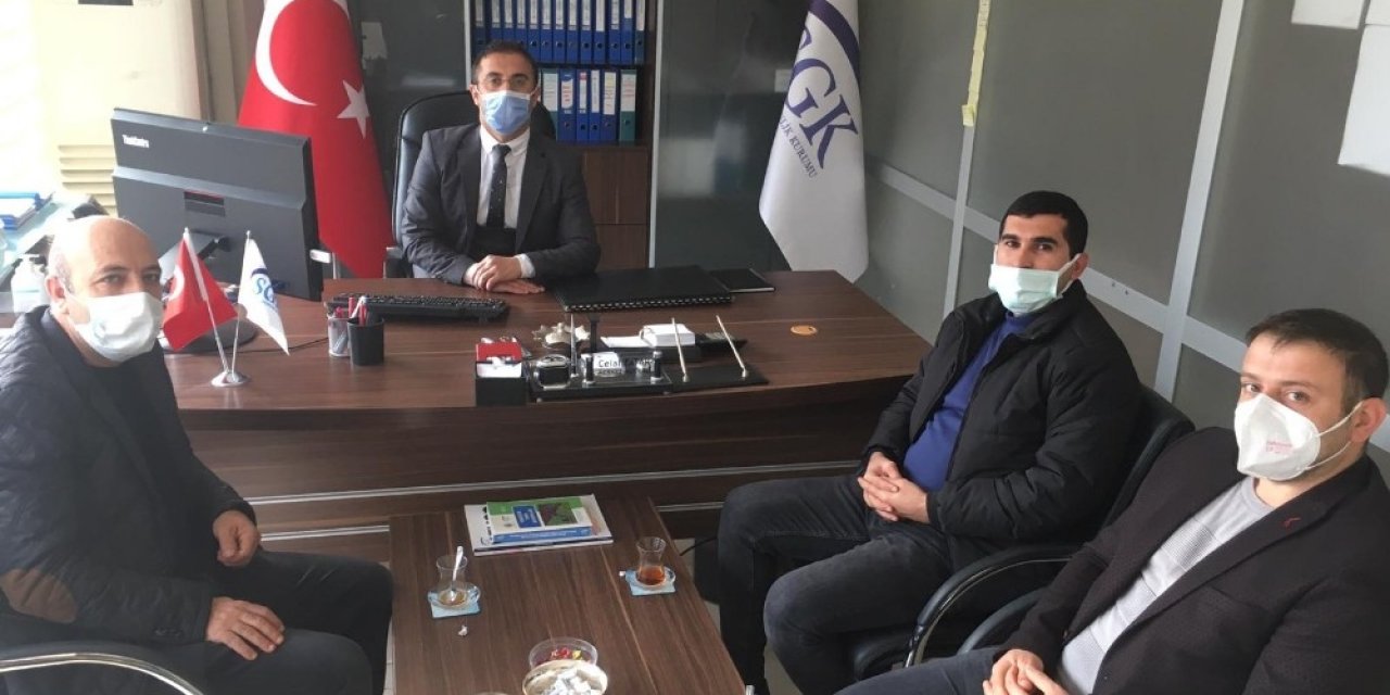 Sağlık-sen Şırnak Şube Başkan Yardımcısı Yalçın, Sgk Müdür Vekili Tatar İle Görüştü