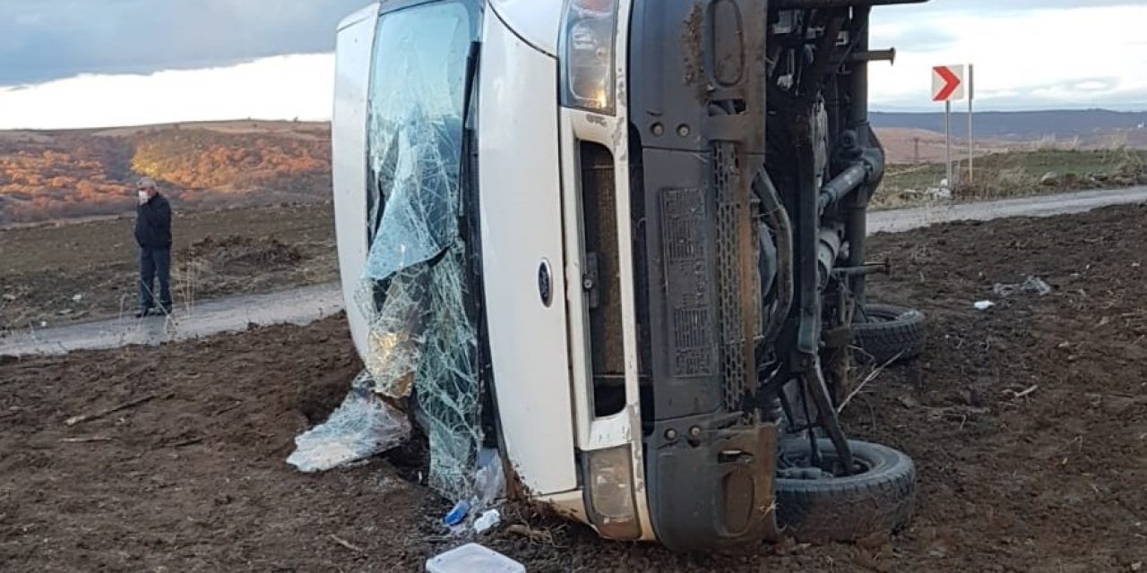 Tekirdağ’da İşçileri Taşıyan Minibüs Devrildi: 8 Yaralı