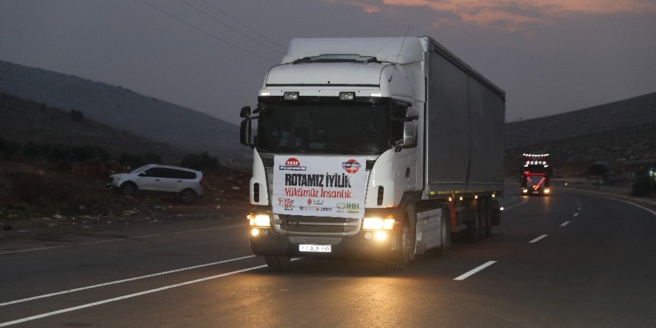 81 İlden Yola Çıkan Yardım Tır’ları Suriye’de