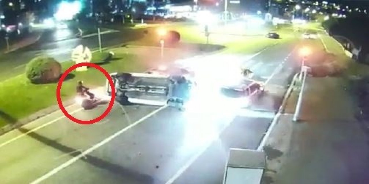 Kırmızı Işıktaki Araçlara Daldı: Motosikletli Ezilmekten Kıl Payı Kurtuldu