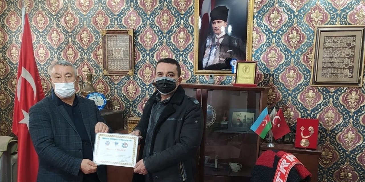 Taddef’ten Taşkınsu’ya Teşekkür Belgesi