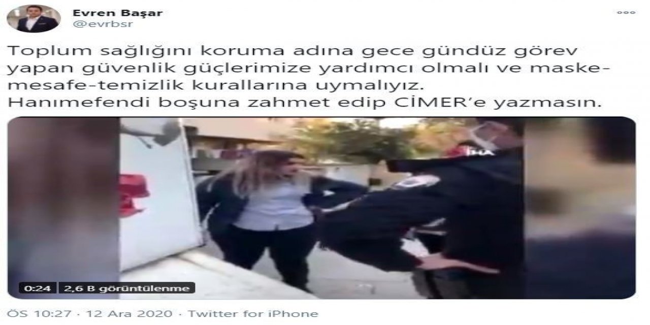 Polisleri Tehdit Eden Kadına Cimer’den Cevap: "boşuna Zahmet Edip Yazma"