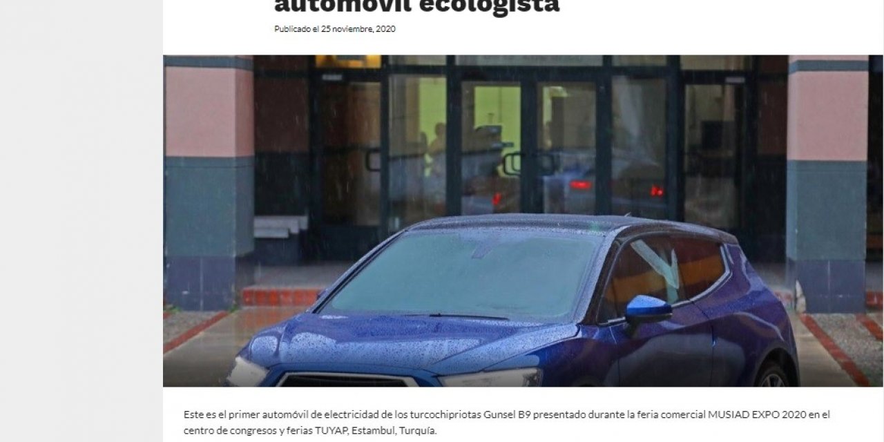 Kktc’nin Yerli Ve Milli Otomobili Günsel, Dünya Basınında Büyük Ses Getirdi