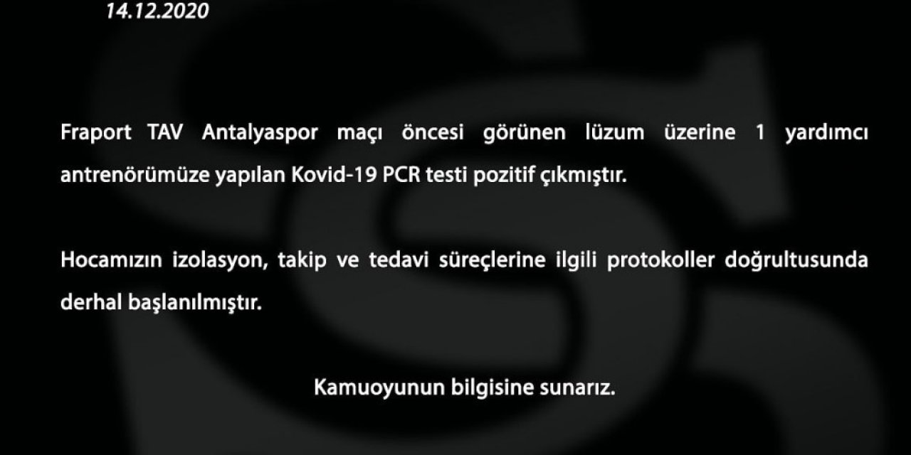 Sivasspor’da 1 Kişiye Daha Korona Virüs Bulaştı!
