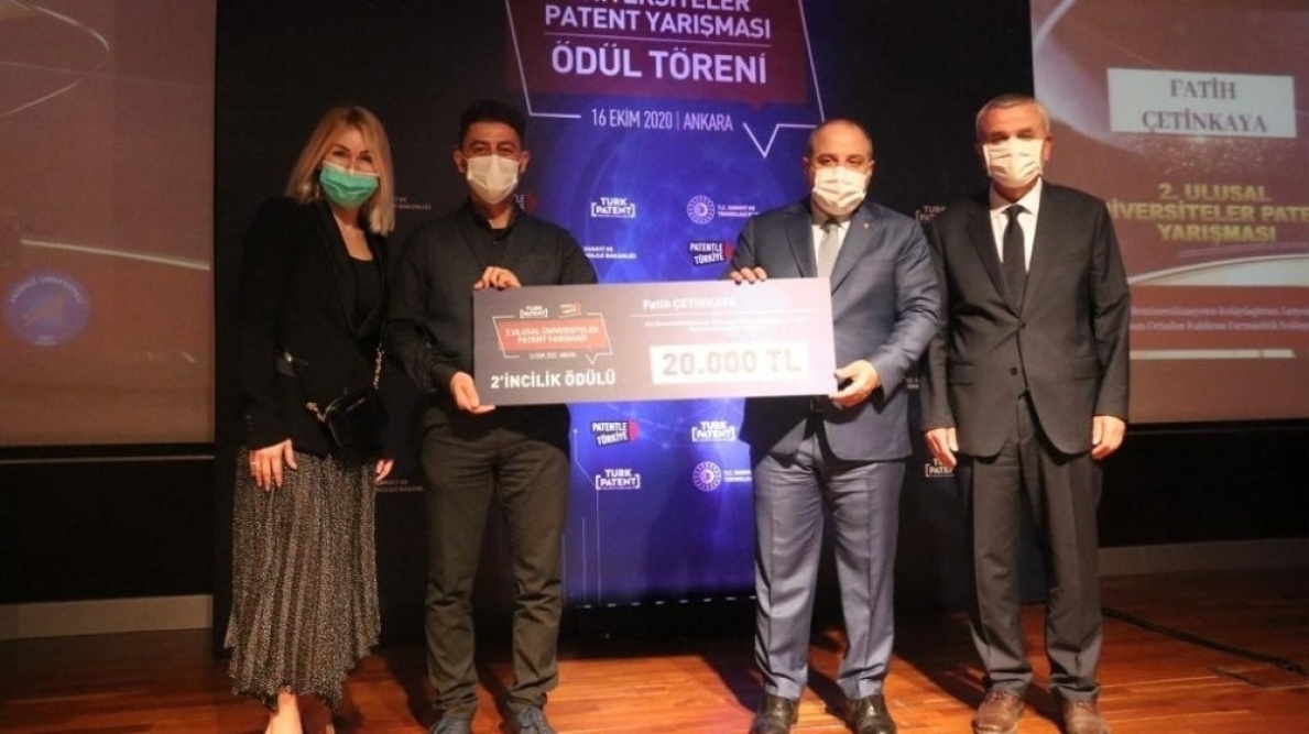 2.Ulusal Üniversite Patent Yarışması’nda ikincilik kazanarak önemli bir başarıya imza attı