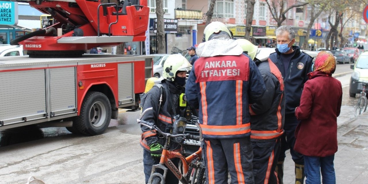 Başkent’te 6 Katlı Binada Yangın Paniği