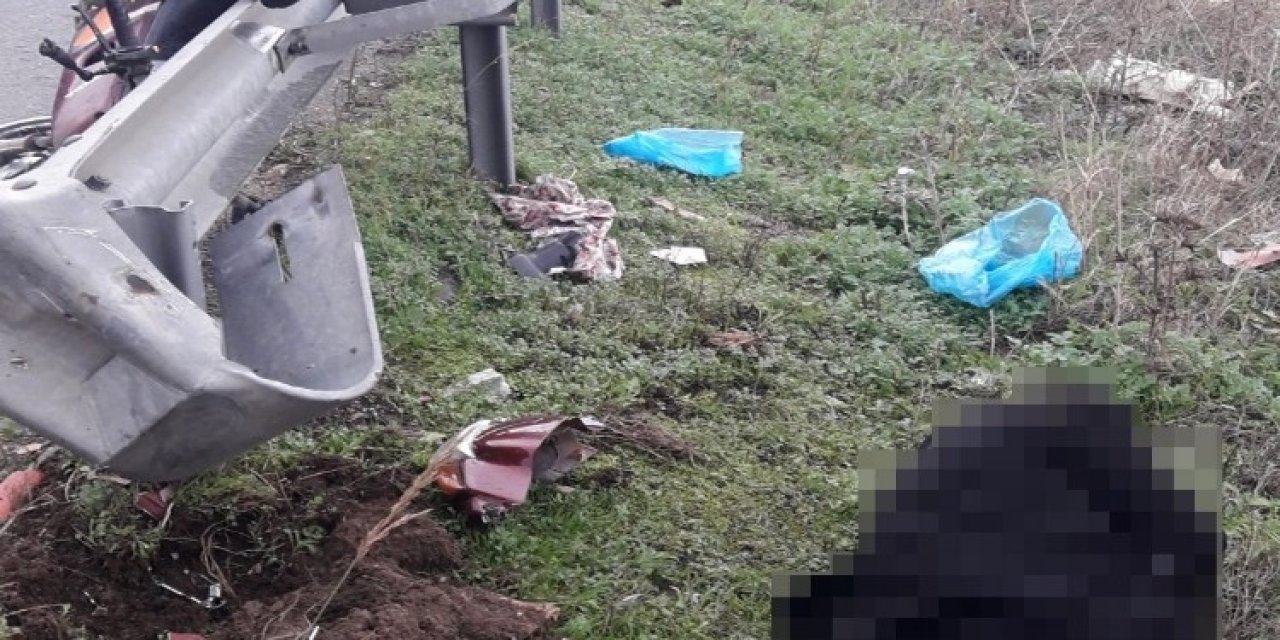 Bariyerlere Çarpan Motosiklet Sürücüsü Hayatını Kaybetti