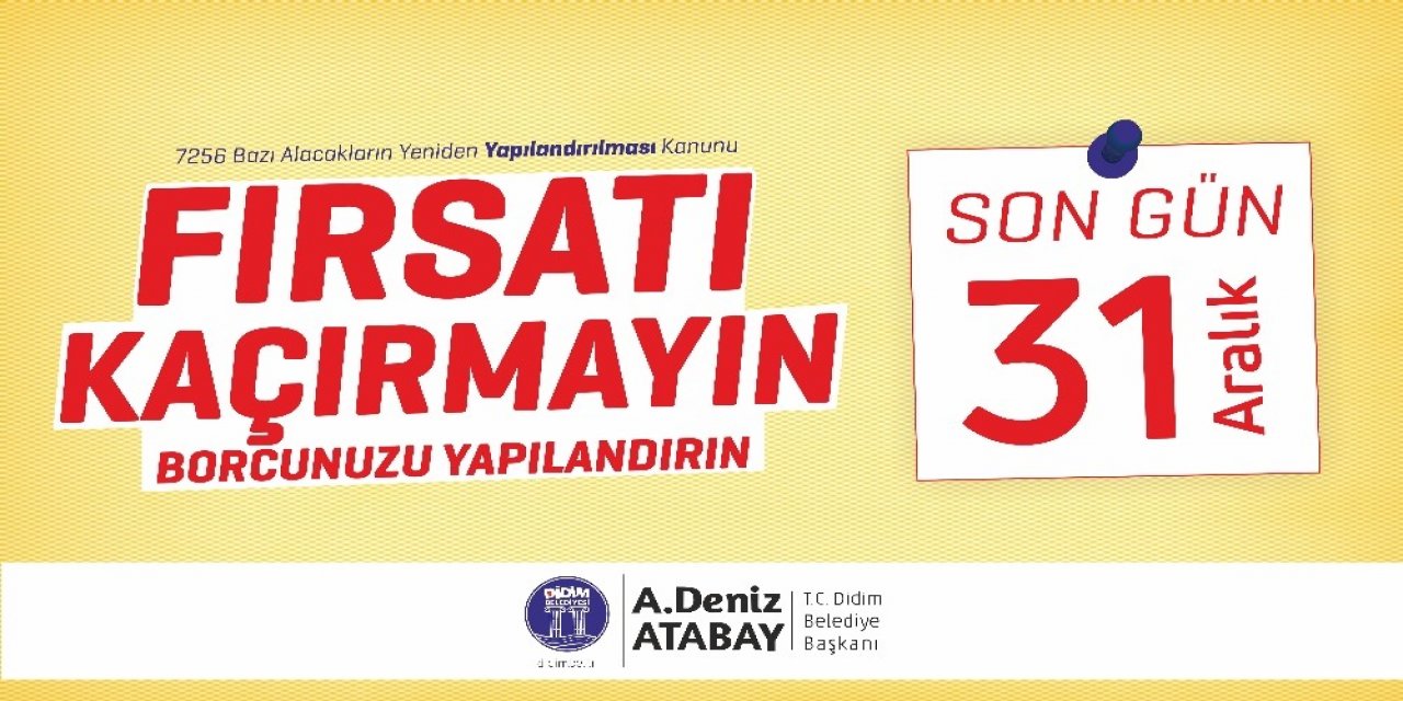 Didim Belediyesi’nde Yapılandırma Fırsatı