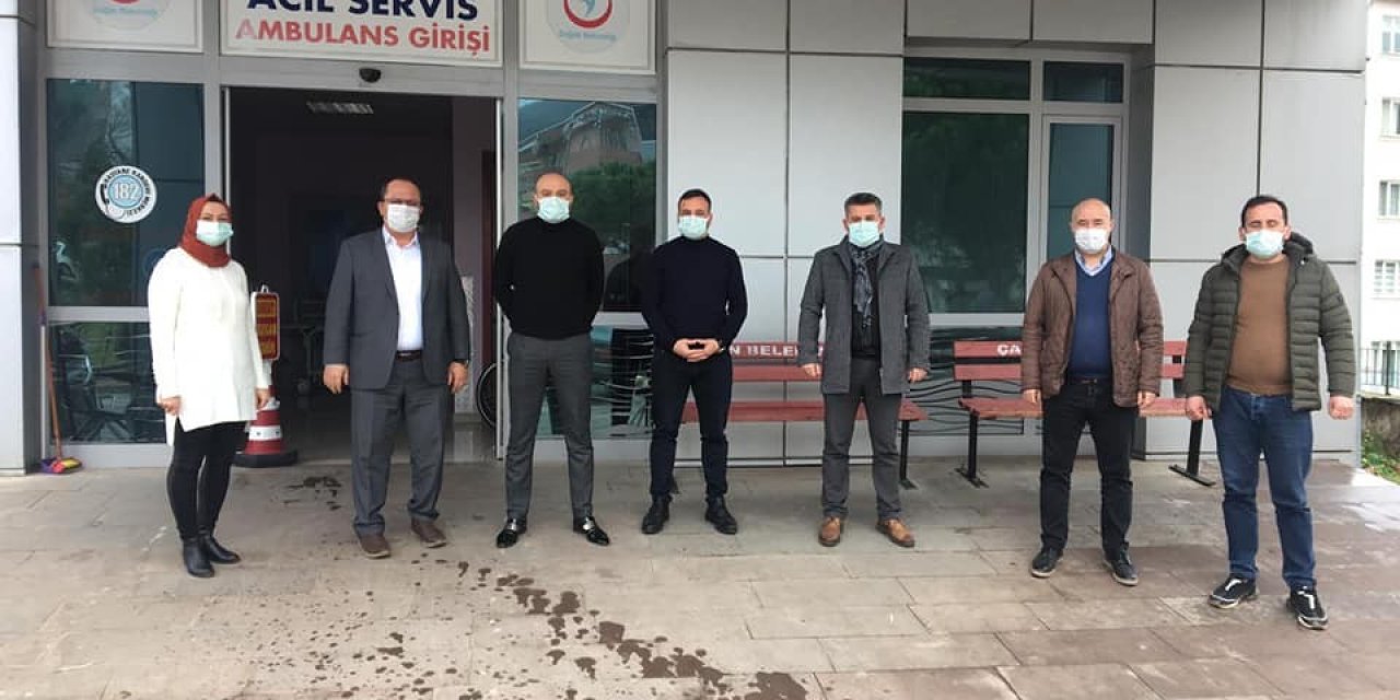 Ak Parti Çan İlçe Teşkilatından Sağlık Çalışanlarına Ziyaret