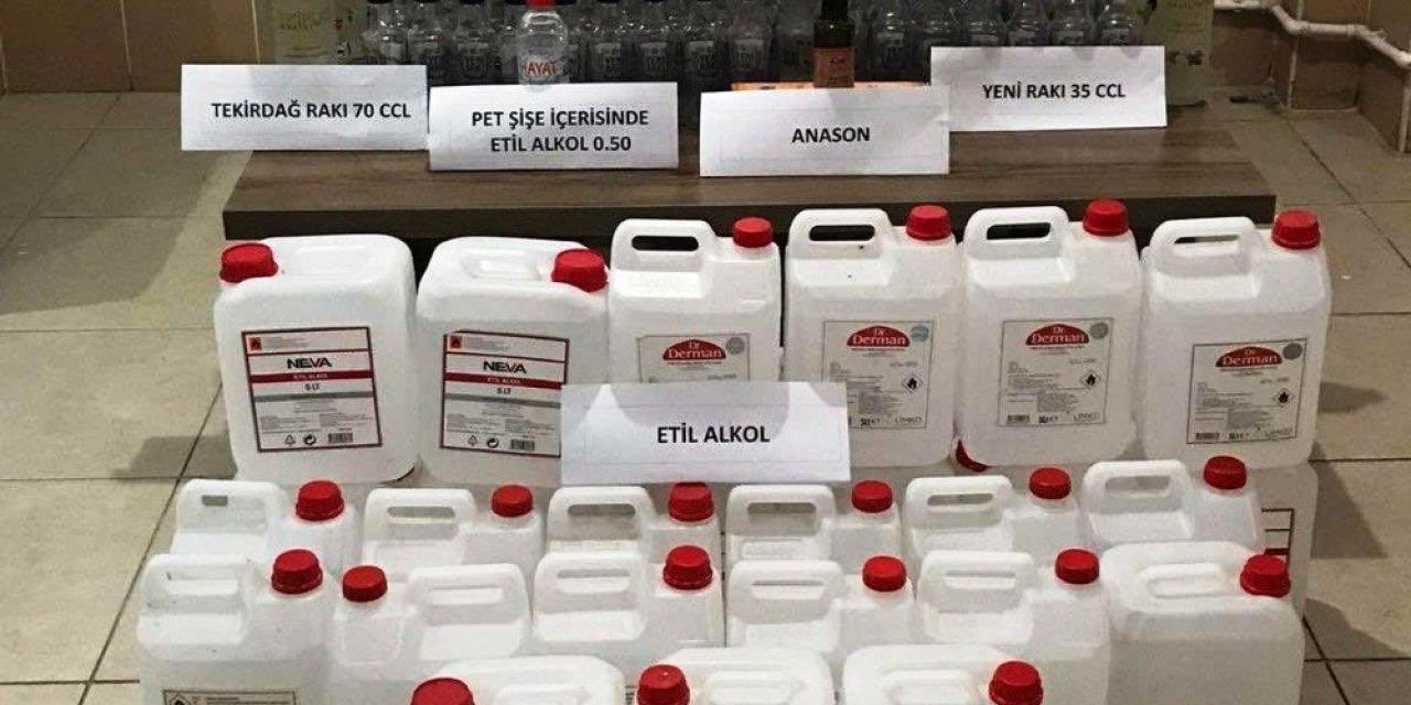 Kuşadası’nda Sahte Alkol Ele Geçirildi