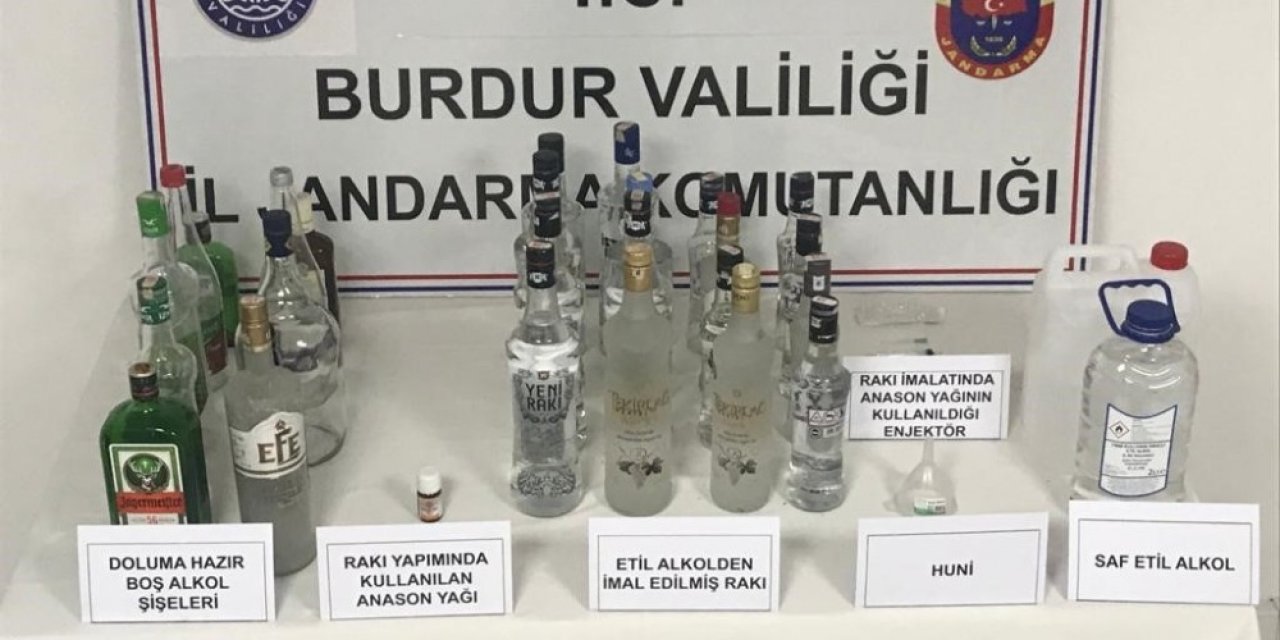 Burdur’da Kaçak İçki Operasyonu: 2 Gözaltı