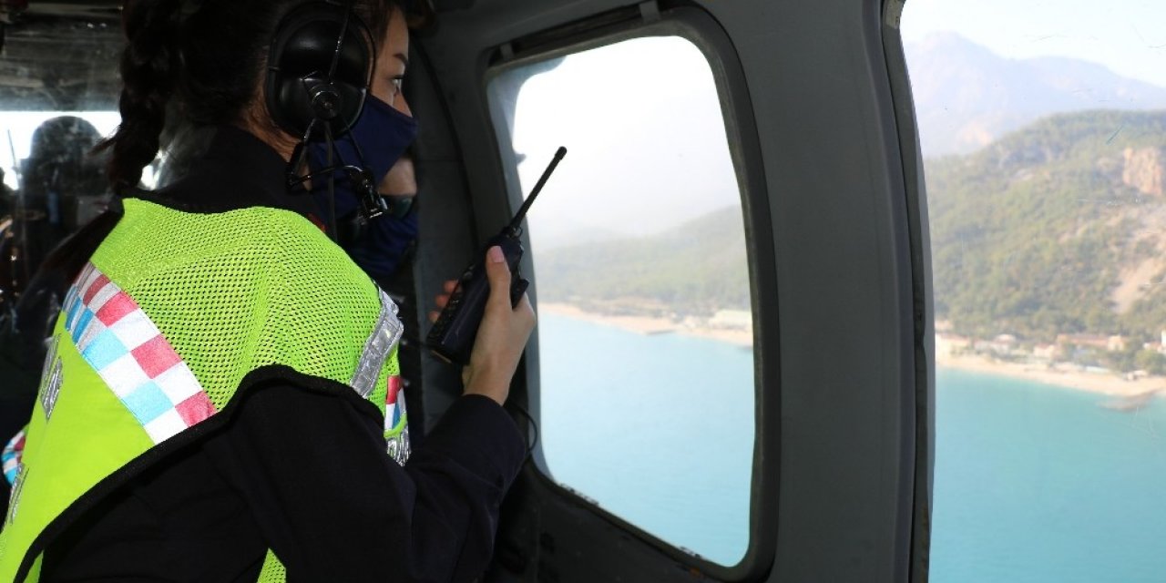 Antalya’da Jandarma Pandemi Kurallarını Havadan Denetledi