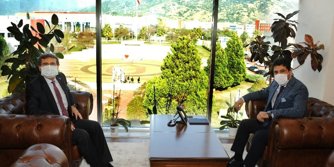 Hsk Başmüfettişi Mustafa Güntin Rektör Aldemir’i Ziyaret Etti