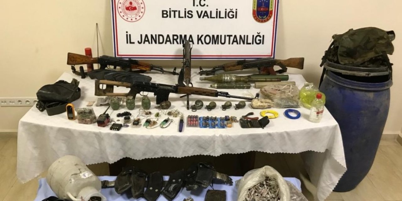 Bitlis’te Teröristlere Ait Silah Ve Mühimmat Ele Geçirildi