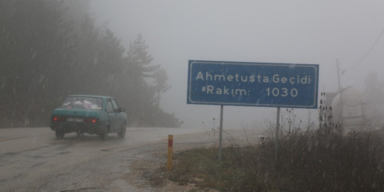 Karabük-bartın Karayolu’nda Kar Yağışı Başladı