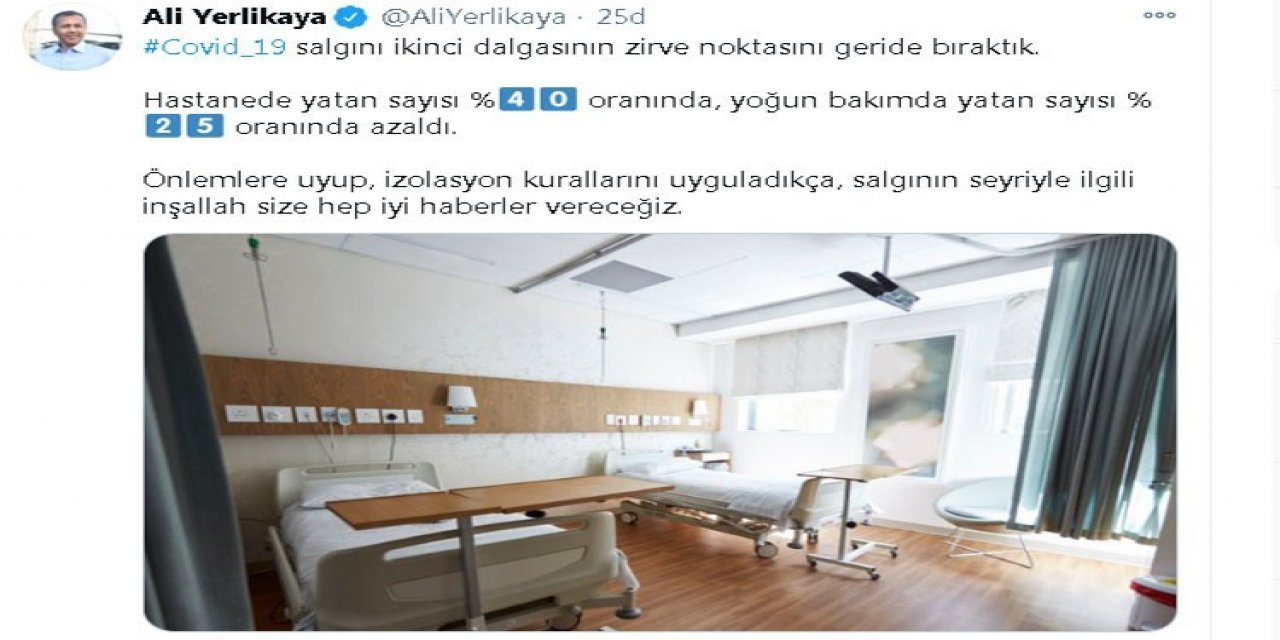Vali Yerlikaya: "ikinci Dalganın Zirve Noktasını Geride Bıraktık"