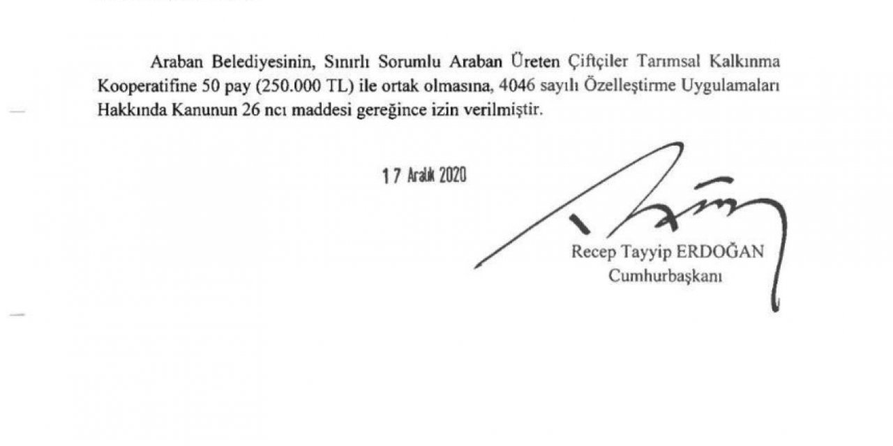 Araban İlçesine Tarımsal Kalkınma Kooperatifi Kuruluyor