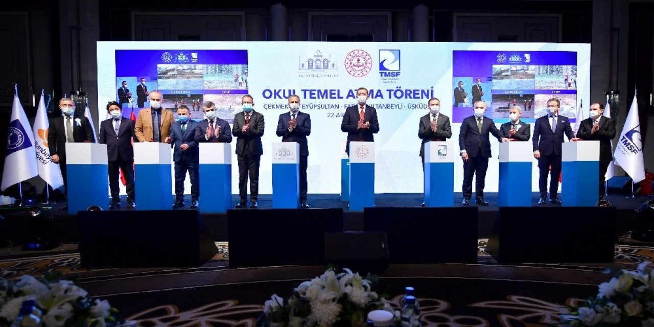 Milli Eğitim Bakanı Ziya Selçuk İstanbul’da 6 Okulun Temel Atma Töreni Programına Katıldı