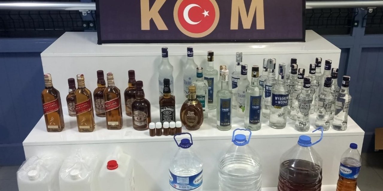 Isparta’da 138 Şişe Ve 119 Litre Sahte İçki Ele Geçirildi