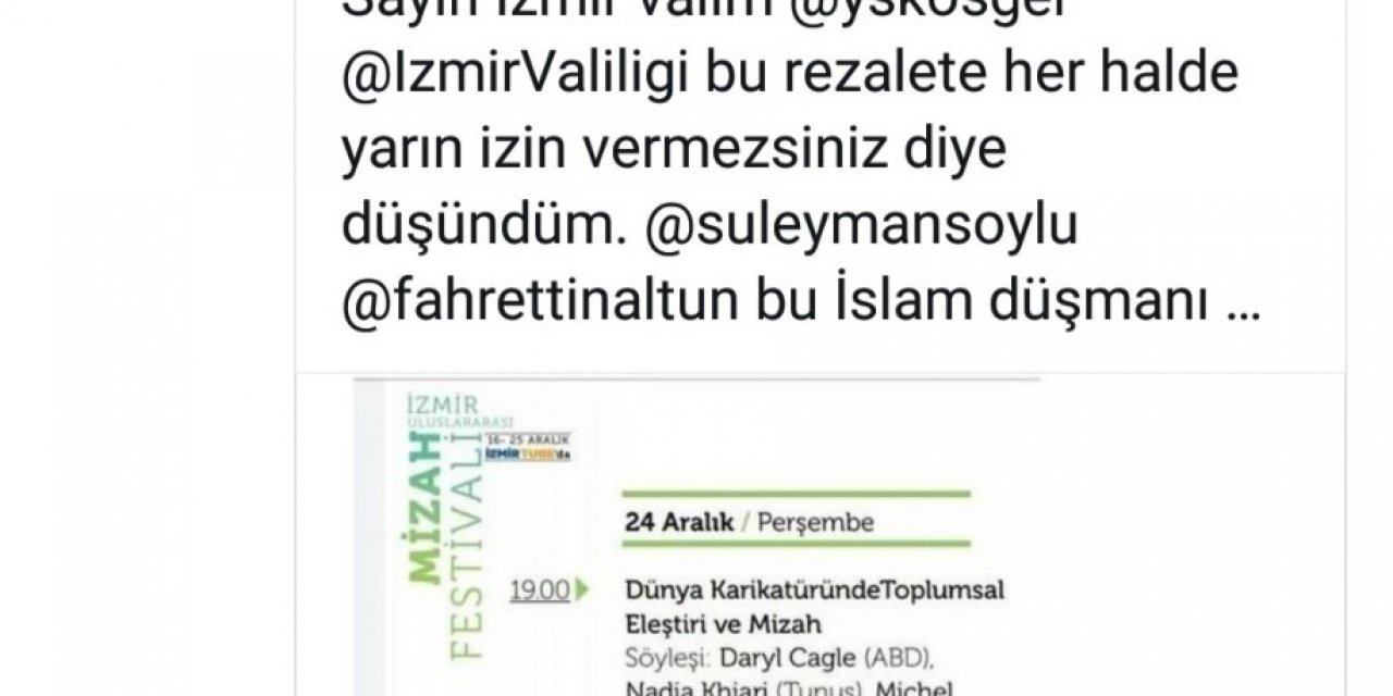 Vali Köşger Duyurdu: İzmir’de Tepki Çeken Program İptal Edildi