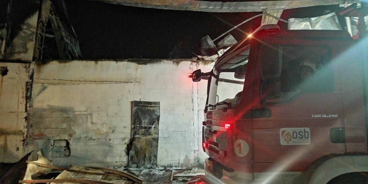 Kayseri’de Fabrika Yangını