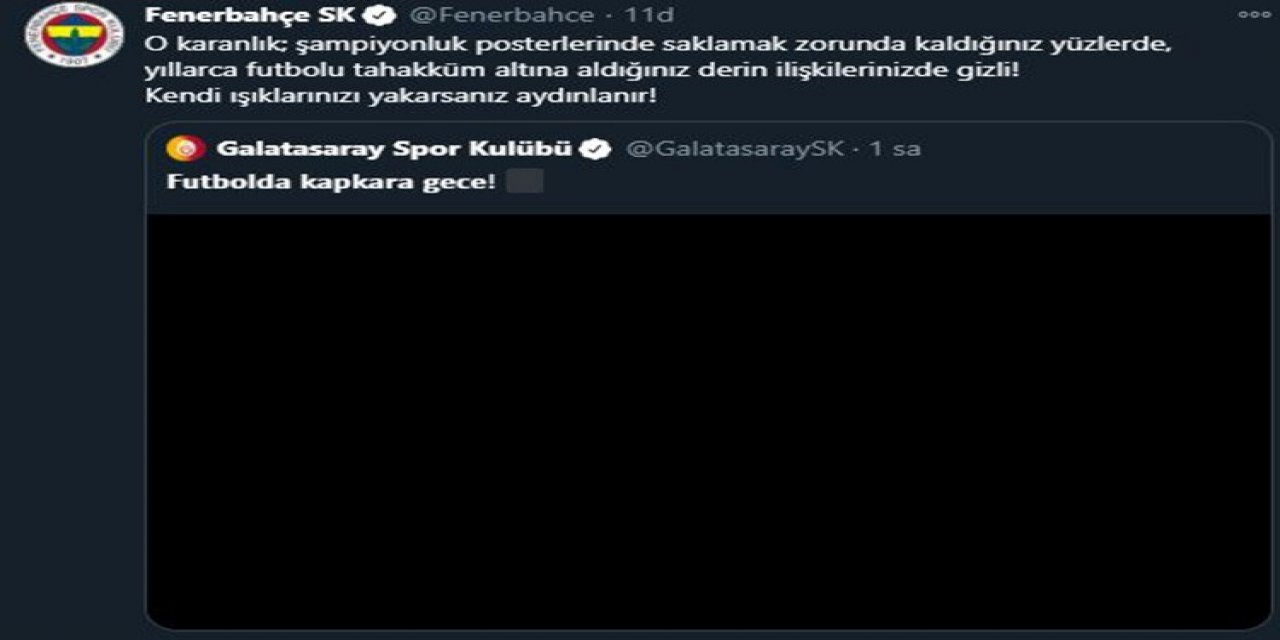 Fenerbahçe Ve Galatasaray’dan Dikkat Çeken Paylaşımlar!