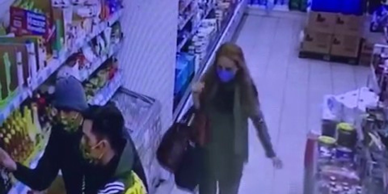 Markette Kadın Şahsın Kaşla Göz Arasında Telefon Çaldığı Anlar Kamerada