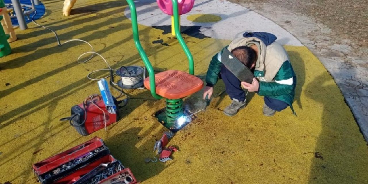 Park Ve Yeşil Alanlarda Bakım Çalışmaları Sürüyor