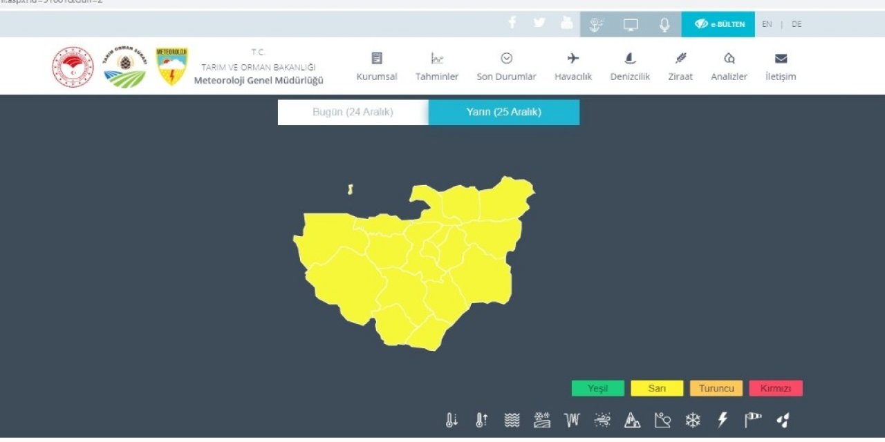 Meteorolojiden Bursa İçin ’sarı’ Uyarı