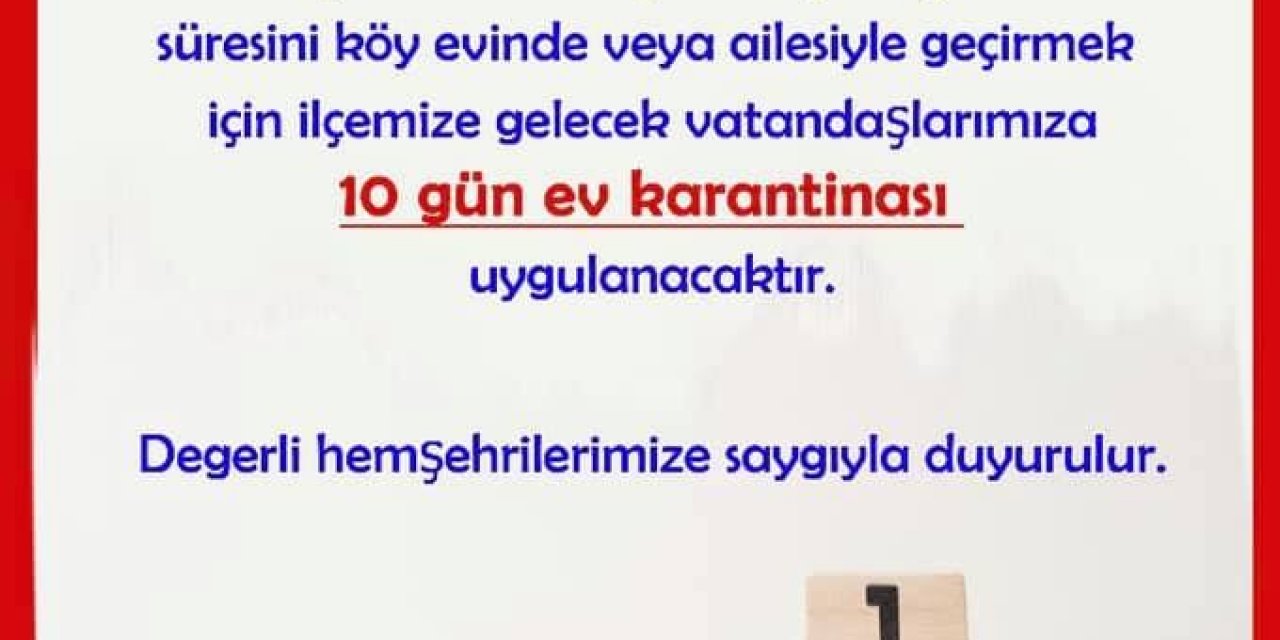 Yılbaşı Tatili İçin Gidenlere 10 Günlük Karantina Uygulanacak