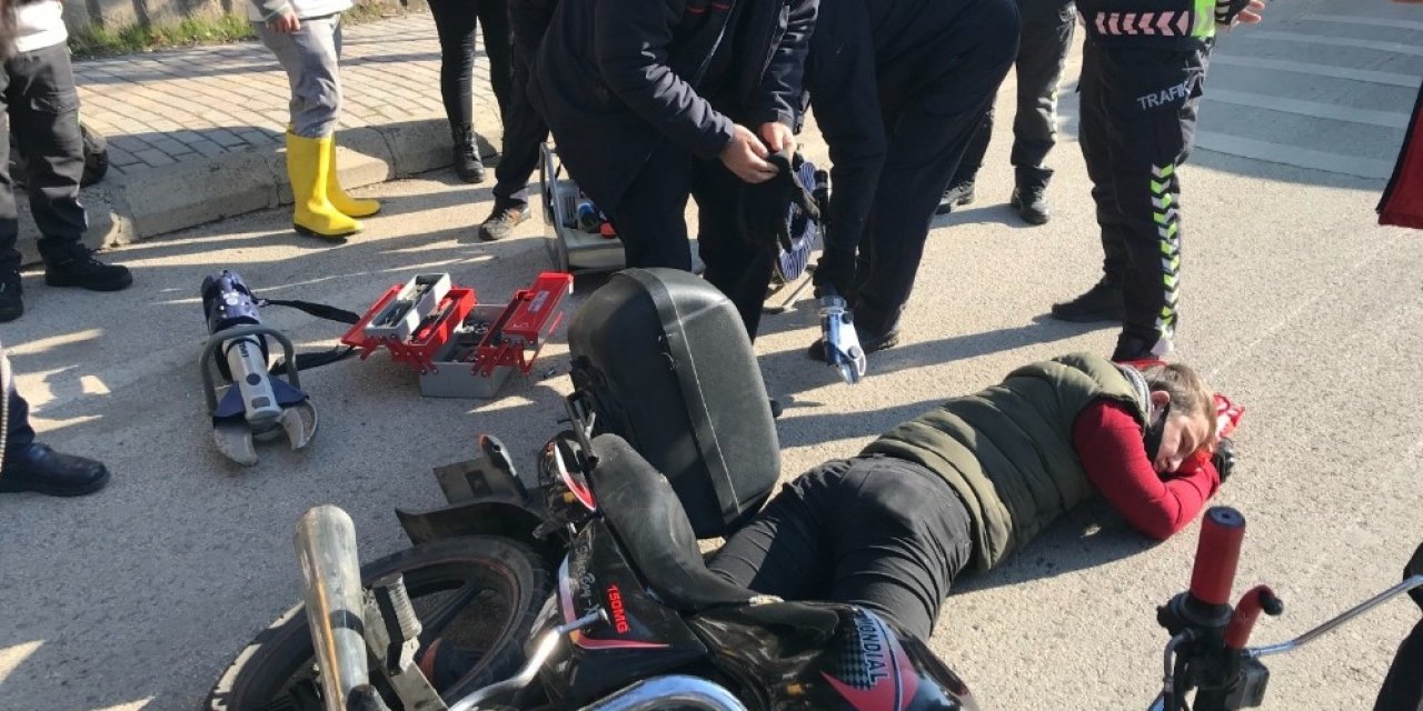 Kahramanmaraş’ta Motosikletli Kurye Kaza Yaptı