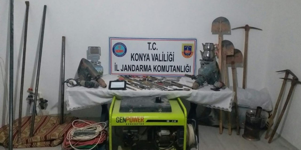 Jandarmadan Kaçak Kazıya Suçüstü