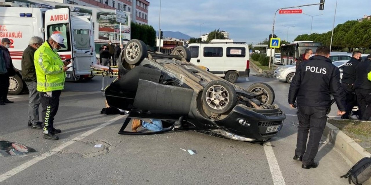 Samsun’da Otomobil Takla Attı: 2 Yaralı